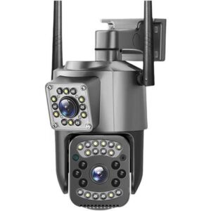 Gadpiparty 4K 4MP 4G SIM Card Outdoor IP Security Camera Bidirectional Call Color Night Vision AI WiFi Camera 4G(E/U,8MP NO Card)