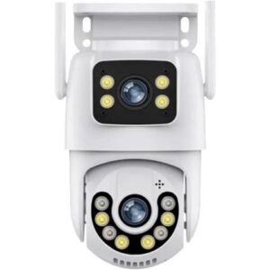 Gadpiparty 4K 8MP WiFi PTZ Camera Outdoor Dual Lens Dual Screen Auto Track IP Cameras CCTV Two-Way Audio Video Surveillance P2P(A/U,8MP Add 128G Card)