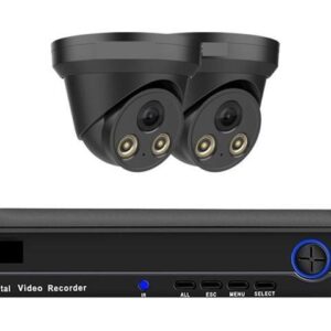 Gadpiparty 4K POE Dome Camera Video Surveillance System Kit Outdoor Waterproof IP Security Camera System Set Color Night Vision 8CH NVR Kit (Size :