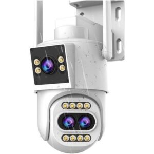 Gadpiparty 5K 4K HD IP Camera Outdoor Three Lens 10X Opticial Zoom WiFi Security Camera Auto Tracking CCTV Camera Video Surveillance(U/K_4K ADD 32G