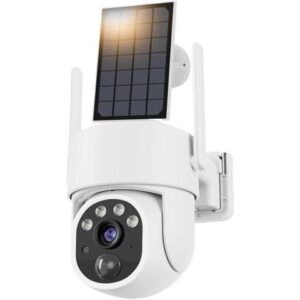Gadpiparty 5MP PTZ Solar Power IP WiFi Camera Outdoor IP66 Waterproof 5X Zoom 8000mAh Built-in Battery Surveillance Cam PIR Human Detection(5MP 1PCS