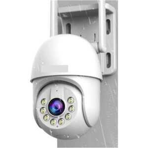 Gadpiparty 5MP Smart WiFi PTZ Camera Outdoor 5X Digital Zoom Auto Tracking CCTV IP Camera Security Video Surveillance(US Plug,5MP 128G SD Card)