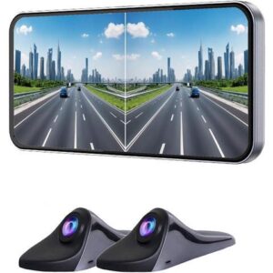 Gadpiparty 6.25 inch car Blind Spot Camera Surveillance System,HD 1920 * 1080p Touch Screen Display with Blind Spot Camera, Side View Camera System
