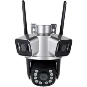 Gadpiparty 6K 12MP WiFi Surveillance Camera, 3Lens 3 Screens, Digital Zoom, AI Human Detect, ONVIF, 8MP Outdoor Security PTZ IP Cameras,(EU