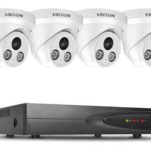 Gadpiparty 8CH 4K PoE Security Camera System,5MP POE IP Cameras, 8 Channel 4K H.265+ NVR for 24/7 RecordingPlug&Play(NVR PG108H-8P+PG2355 4PCS) NO HDD