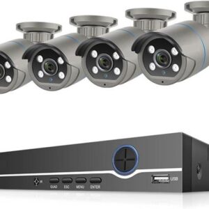 Gadpiparty 8CH 4MP POE Security Camera System POE NVR Kit P2P CCTV Video Surveillance Outdoor Record IP Camera (Size : 2T, Color : 8CH NVR and 4