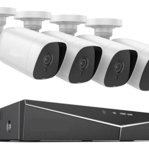 Gadpiparty 8CH 5MP DVR Video Surveillance CCTV Security Protect with 4X 8X TVI 5MP Bullet Camera Built in Mic Surveillance Kit (Size : None, Color :