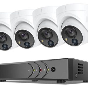 Gadpiparty 8CH 5MP Security Camera System 5MP Lite 5IN1 H.265+ DVR with 4PCS 5MP PIR HD EXIR Dome IP67 Surveillance CCTV Kit (Size : None, Color : One