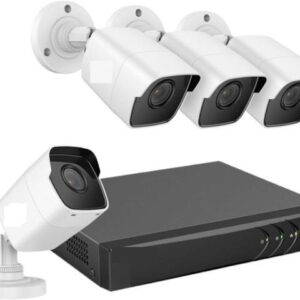 Gadpiparty 8CH 5MP Video Security System 5IN1 H.265+ DVR with 4PCS 5MP Bullet Ooor Weatherproof Surveillance Cameras CCTV Kit (Size : 2T, Color : One