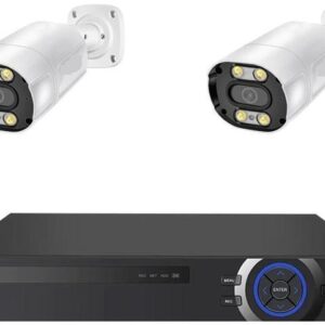 Gadpiparty 8CH CCTV System 10CH POE NVR Kit 4K 8MP Ai Human Detect Two Way Outdoor Color Night Camera Video Surveillance Set (Size : None, Color : 4CH