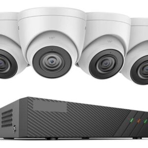 Gadpiparty 8CH FHD 5MP POE Network Video Security System H.265+ 6MP NVR with 5MP Weatherproof Surveillance POE Cameras (Size : 2T, Color : 4PCS