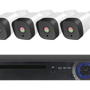 Gadpiparty 8CH NVR HD Security Camera System, 5MP 1080P CCTV Surveillance Kit, Weatherproof Bullet Cameras, Night Vision, Motion Detection, 2-Way