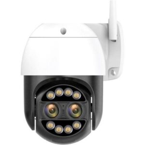 Gadpiparty 8MP 4K 8X Hybrid Zoom 2.8+12mm Dual Lens PTZ IP Camera WiFi Human Detection 4MP Audio Security Video Surveillance Camera(4MP 64GB Card)