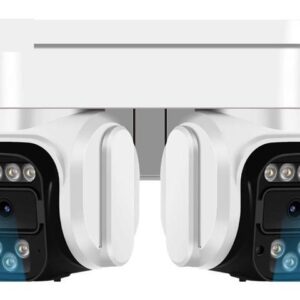Gadpiparty 8MP HD Dual Camera WiFi 10X Digital Zoom AI Human Detection Audio PTZ IP Camera Color Night Vision CCTV Surveillance Outdoor(A/U,4MP Add