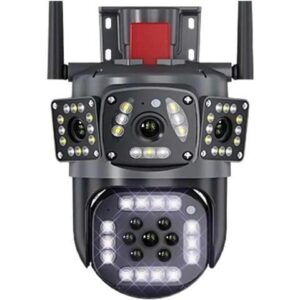 Gadpiparty 8MP PTZ WiFi 4K Dual Lens Screen Camera Outdoor Three Screens Protection Motion Detection Outdoor IP CCTV Survalance Cameras(U/S,8MP K3W