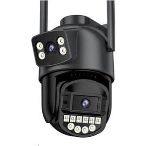 Gadpiparty 8MP WiFi Camera Dual Screen Auto Tracking Color Night Vision Outdoor CCTV Camera IP 4K Security Protection(A/U,4MP NO SD Card)