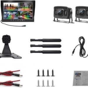 Gadpiparty Digital Wireless Camera DVR System BSD Alarm 500M Transmission Wi-Fi6 Connection 1080P IR Night Vision Backup Cam Loop Recording(Set with 2