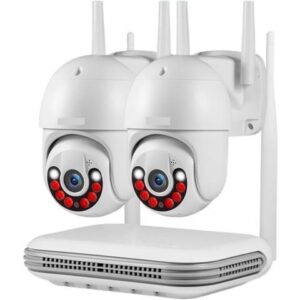 Gadpiparty DVR Surveillance Kits, 2K 4MP 6MP Full HD 8CH Wireless NVR Security IP Camera System Kit Outdoor Surveillance CCTV Video Recorder(500g,2PCS