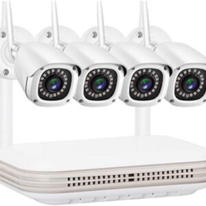 Gadpiparty DVR Surveillance Kits, 3MP Outdoor Camera Kit 2.8mm AI Face Detect Security CCTV Humanoid Detection NVR Video Surveillance System(1T,NVR