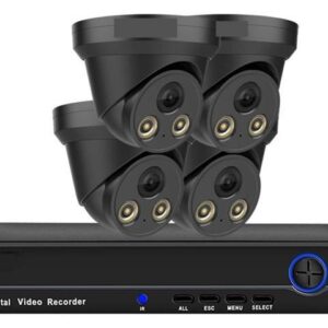 Gadpiparty DVR Surveillance Kits, 4K POE Dome Camera Video Surveillance System Kit Outdoor Waterproof IP Security Camera System Set Color Night Vision