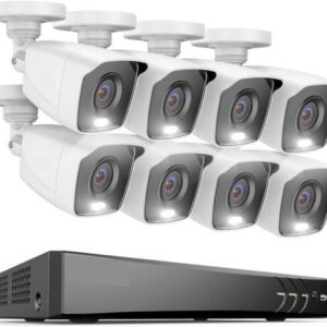 Gadpiparty DVR Surveillance Kits, 4K Ultra FHD Full Color Video Surveillance System 8CH 8MP H.265 DVR with 8MP Outdoor Weatherproof Security 4K CCTV