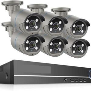Gadpiparty DVR Surveillance Kits, 8CH HD 4MP POE NVR Kit CCTV Security System H.265 Face Detect Outdoor Two-Way IP Camera P2P Video Surveillance