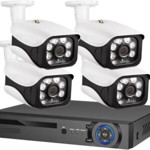 Gadpiparty DVR Surveillance Kits, 8MP Security Camera System 4K POE NVR Outdoor Video Surveillance Kit Home IP CCTV Camera Set(1T,4CH NVR and 4
