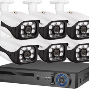 Gadpiparty DVR Surveillance Kits, 8MP Security Camera System 4K POE NVR Outdoor Video Surveillance Kit Home IP CCTV Camera Set(None,8CH NVR and 6