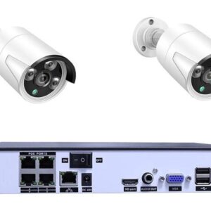 Gadpiparty DVR Surveillance Kits, H.265+ 8CH 4.0MP POE NVR Kit CCTV System 4MP IP Camera Face DetectionP2P IR Outdoor Video Security