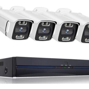 Gadpiparty DVR Surveillance Kits, Video Surveillance Camera POE 4K 8MP 5MP Color Night Vision Security Outdoor CCTV IP NVR H.265 P2P Set Speaker