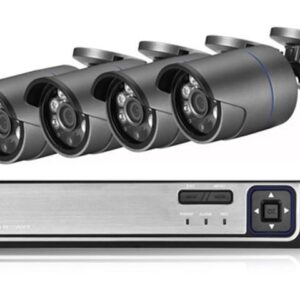 Gadpiparty H.265 5MP POE NVR CCTV Security System 5.0MP Record IP Camera Metal 6IR P2P Outdoor Video Surveillance Kit (Size : 2T, Color : NVR and 4