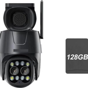 Gadpiparty IP Camera Wifi/4G Sim Card PTZ 4MP 8MP Dual Lens 2.8mm-8mm 10X Zoom Outdoor AI Human Tracking Color Night Vision Security Camera(U/K,8MP