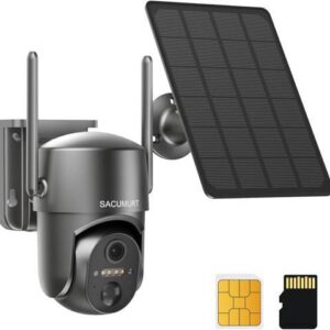 Gadpiparty No WiFi Security Cameras Wireless Outdoor, 4G Security Cameras, Surveillance Camera Outdoor with SIM Card, PTZ, Motion Detection, 2K HD,
