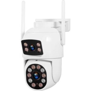 Gadpiparty Outdoor 4G SIM Card Camera 3K 6MP Dual Lens IP Camera Home Security CCTV Video Surveillance Human Detection Night Vision(E/U,Camera and 64G