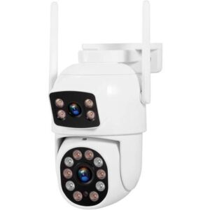 Gadpiparty Outdoor 4G SIM Card Camera 3K 6MP Dual Lens IP Camera Home Security CCTV Video Surveillance Human Detection Night Vision(UK Plug,Camera and