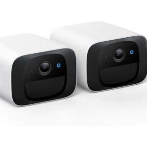 Gadpiparty Outdoor Camera 2K Resolution No Monthly Fee Wi-Fi Camera Street Surveillance Cam(E/U,C210 2 Packs)