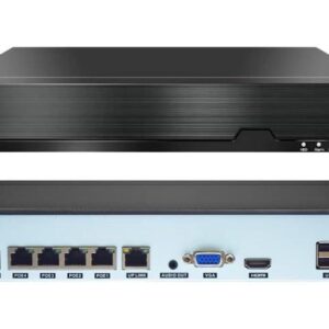 Gadpiparty PEGATISAN 4K POE NVR 4 Port Home Security Camera System H.265 Network Video Recorder