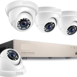 Gadpiparty Security Camera 8-Channel HD-TVI 1080P Video Security System H.265+ DVR Recorder with 4X HD 2.0MP Indoor/Outdoor Weatherproof CCTV Camera