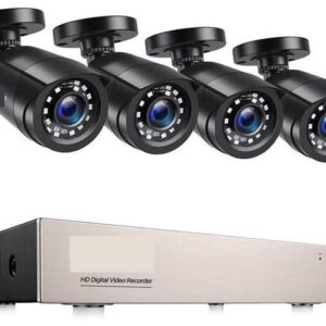 Gadpiparty Security Camera 8CH 1080P CCTV System Outdoor 5MP Lite Video DVR with 4/8pcs 2MP Security Camera Day/Night Home Video Surveillance System