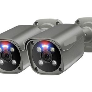 Gadpiparty Security Camera System, 4K 8MP PoE Outdoor Two-Way Bullet IP Camera H.265 Video Surveillance System Motion Detect Email Alert CCTV System
