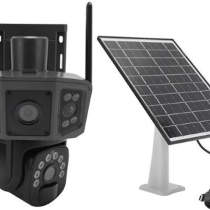 Gadpiparty Solar Security Camera Wireless Outdoor, 4K 8MP FHD Home Security System Battery Powered, Dual Lens, Motion Detection, Night Vision, 2-Way