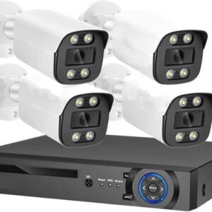 Gadpiparty Surveillance Cameras 8MP Security Camera System Kit 4K Microphone H.265 POE NVR AI Color Night Home Surveillance Camera Outdoor Xmeye Set