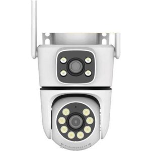 Gadpiparty Tuya 10MP Dual-Lens 5G WiFi Camera PTZ Outdoor 4K HD Dual Screen Home Security-Protection Camera Color Night Vision Surveillance(U/K,10MP