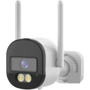 Gadpiparty Tuya Outdoor Bullet IP Camera 5MP 2.4 Ghz WiFi Waterproof 1080P Two Way Talk Motion Detect Siren Alarm IP Cameras with TUYA APP(E/U,5MP Add