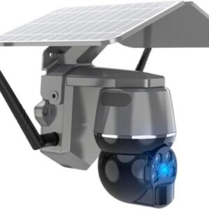 Gadpiparty Wire-Free Camera 2MP Solar Camera 4G Solar PTZ Outdoor IP66 Built-in Rechargeable Battery PIR Detect Two Way Audio Solar Camera