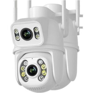Gadpiparty Wire-Free Camera 4K 8MP PTZ Camera Dual Screen Night Vision AI Auto Tracking Outdoor 4MP Security CCTV Surveillance Camera IP Camera