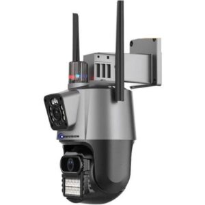 Gadpiparty Wire-Free Camera 4K PTZ 360 ° Camera Dual Lens Auto Tracking Security Protection Wireless Indoor Outdoor CCTV Surveillance Cameras