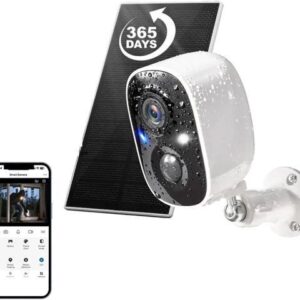 Gadpiparty Wire-Free Camera 5MP 365 Days Video Support Max 128G SD Card Cloud Storage Outdoor Color Night Vision Security IP Battery Camera