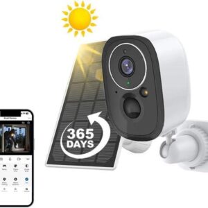 Gadpiparty Wire-Free Camera 5MP Battery Outdoor Solar CCTV Night Vision Security Surveillance Waterproof Cameras Work with Baby Monitor Pan/Tilt/Zoom
