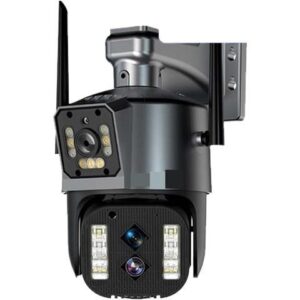 Gadpiparty Wire-Free Camera 6K 12MP IP Outdoor Camera Three Lens 10X Zoom PTZ Video Cameras Auto Tracking Security Protection Waterproof Surveillance